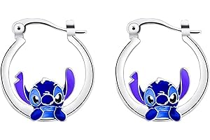 LGUZAKO Earrings for Girls, Anime Earrings Studs Blue Cute Stainless Steel Earrings for Women Studs Earrings for Earring Teenage Girls Gifts