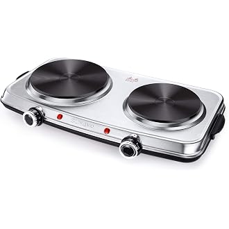 SUNAVO Hot Plates for Cooking, 1800W Electric Double Bu...