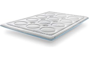 SonnoMATTRESS Topper Bubble Confort 105x190x4cm – Viscoelástica de Gel Termorreguladora, Tejido Strech ViscoGel Transpirable y Antialérgico, Máximo Confort y Frescor, Acolchado Premium