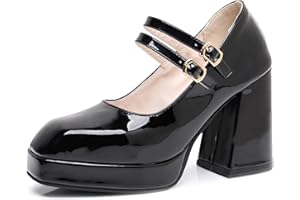 Bviennic Femme Bloc Mary Jane avec Plateforme 720, Taille 34-45