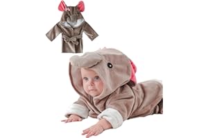 DIVINGBIRDS Baby Boys Girls Dressing Gown Viscose Bamboo Bath Robe, Qiuck Dry Bathrobe Soft Towel Robe with Cute Animal Design 0-4 Years