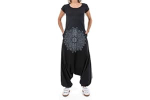 FANTAZIA Combi Sarouel Noir Mandala Javea - Taille S au XXXL Noir