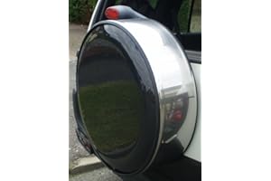 BARGAINWORLDUK Spare Wheel Cover To Fit Land Cruiser Prado Landcruiser steel wheelcover rear tyre wheel cover 4x4