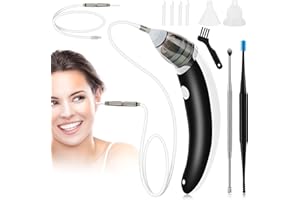 SIMNOBLE 2023 Ear Wax Vacuum Removal Tool, Earwax Sucker 5 Levels Strong Suction Electric Ear Cleaner Ear Wax Remover, USB Charge Soft Ear Vacuum Earwax Removal Kit Reusable Ear Cleaning Kit for Kids Adults