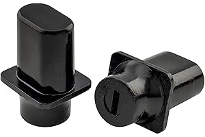 Musiclily Pro Inch Top Hat Telecaster Embouts Boutons Sélecteur 3 Position pour USA Fender Tele, Noir(Set de 2)