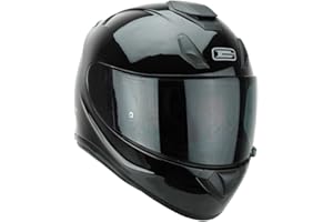 G-Mac Roar Evo Blackout Full Face Fibreglass Motorcycle Helmet + FREE Dark Visor