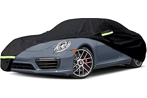 JUDANNA Bâche Voiture Extérieur Respirante Compatible avec Porsche 911(991/992/996/997 Serie) 1998-2024, 6 couches Housse de voiture imperméable, Toutes saisons, Avec fermeture éclair et bandes coupe-vent