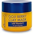 St.Botanica Goji Berry Vitamin C Clay Mask, 100gm with Niacinamide & Dragonfruit for Clear & Glowing Skin | Tightens Pores | For Oily & Dry Skin | No Parabens