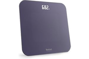 Tefal Classic 2.0, Pèse-personne, Grand écran invisible, Haute capacité 180kg, Design ultra plat, Violet, PP1904V0