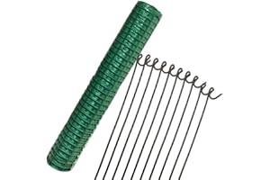 Suregreen Garden Fence - 1m x 25m Plastic Mesh Roll for Garden Fencing, Dog Fence Outdoor, Temporary Fencing - Includes 10 Steel Pins - Eco-Friendly, Durable, UV-Resistant