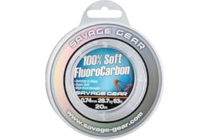 Savage Gear Bas de Ligne en fluorocarbone - 100% Souple - 50 m