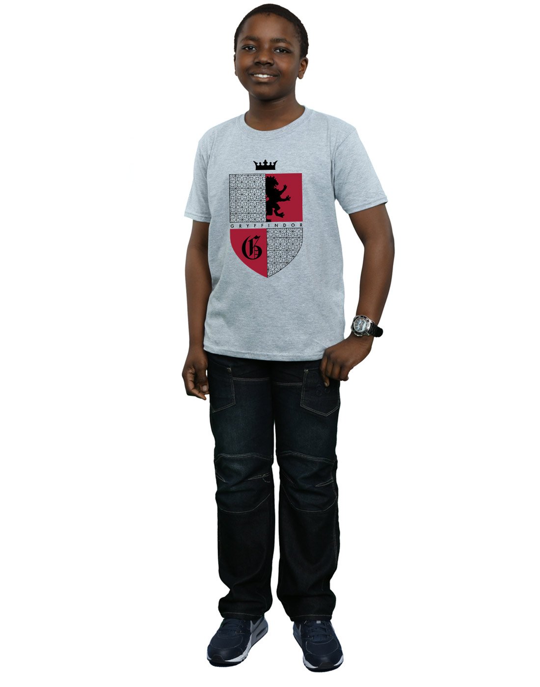 Absolute-Cult-Harry-Potter-Jungen-Gryffindor-Shield-T-Shirt
