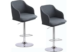 HOOWARM Coprisgabello da Bar Estensibile Schienale 1/2/4/6 Pezzi, Bar Ruotare Alta Copertura Sedie,Fodera per Sedia con Braccioli Schienale Basso Decorativo Antipolvere Copertura Protettiva