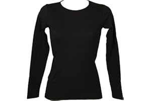 RAGNO Maglia Girocollo Donna Manica Lunga in Caldo Cotone Biologico Caldo e soffice Articolo D274AB BIO ML Giro