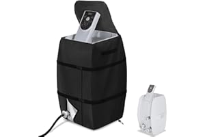 WEDHAPY Housse de Chauffage pour Spa, 42,9 x 38,1 x 54,9 cm, étanche, abri pour Spa, auvent Pliable et réglable avec Cordon de Serrage et Boucle, Housse de Spa Portable avec Sangle de poignée, Noir