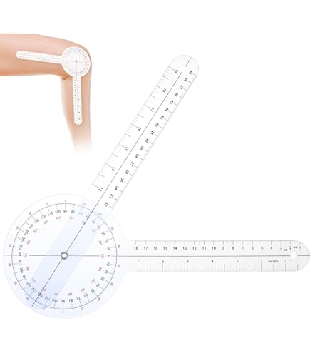 thumbnail image 2 of Westcott Protractor Tool Westcott GO-180 Goniometer - 7" Clear Plastic Angle Protractor With 12" Reach Folding Ruler 2 of 10