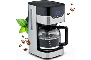 Profi Cook ProfiCook PC-KA 1169 - Cafetera automática (función de selección de aroma, sensor táctil, temporizador digital de 24 horas, 1, 5 litros, acero inoxidable, 1, 5 L), color negro