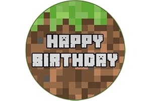 J&M DECO Decoration Gateau Anniversaire - Decoration Gateau Fondant - Décoration Coméstible Gamer Motif - Cake Topper Rond 20 cm - Décoration avec Papier Comestible - Deco Anniversaire Gateau
