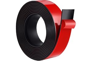 PSYQTSUARY Gumowe paski samoprzylepne, 1" szerokość x 1,5 mm grubości x 20 cm długie neoprenowe paski gumowe mata ochronna mata ochronna pełna gumowa taśma klejąca do uszczelek gumowych, DIY, ochrona wykładzin