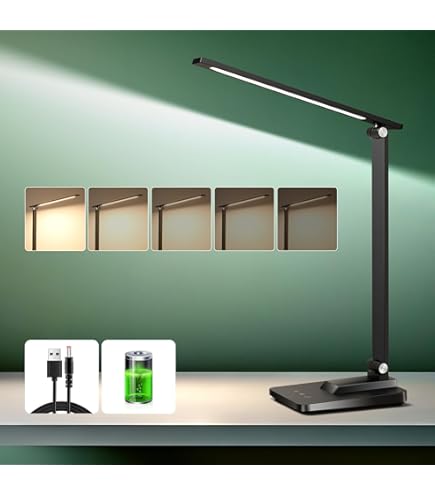 ORALUCE Cordless Table Lamp - Rechargeable LED Desk Light With 3 Colors & Stepless Dimming, 2-Pack
