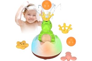 Withosent Badewannenspielzeug, Dinosaurier Spray Wasserspielzeug Kinder mit Licht, Badespielzeug Baby Automatischem Wasserspray Baby Geschenk für Jungen und Mädchen ab 1 2 3 4Jahr