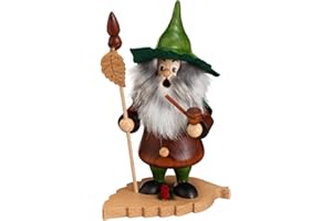 Drechselwerkstatt Uhlig DWU Incense Smoker Cotton Gnome on Beech Leaf