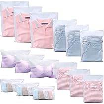 25 Buste Viaggio Con Cerniera Per Vestiti - Sacchetti Organizzatori Traspiranti 5 Misure | Ideale Valigie E Armadi