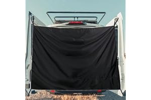 CIKIKI 2,1 x 1,8 m nero grande auto camper van porta posteriore doccia tende con ganci magnetici doccia esterna regolabile doppio strato cambio auto copertura camion viaggio