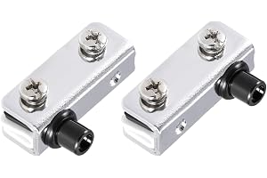 METALLIXITY Glasdörr svänggångjärn (för 3-5 mm tjocklek) 2 st, järn justerbar glasklämmor klämma - för möbelreparation, sovrum, ljus