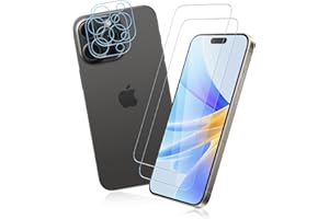 wsky Schutzfolie für Panzerglas für iPhone 15 Pro, 9H Härte 2+2 Stück Panzerglasfolie+Kamerafilm, Sensitive Touch, Blasenfrei Panzer Schutz Glas Displayschutzfolie mit Fingerabdruck-ID Schutzglas