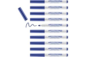 edding 661 Marqueur pour tableaux blancs - bleu - 10 stylos - pointe ronde 1-2 mm - feutre effaçable pour tableaux blanc