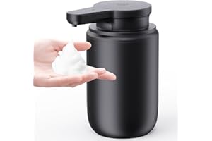 LAOPAO Automatyczny dozownik mydła piankowego: 300 ml mały dozownik mydła z czujnikiem i funkcją automatycznego czyszczenia | wodoodporność IPX5 | możliwość ładowania przez USB