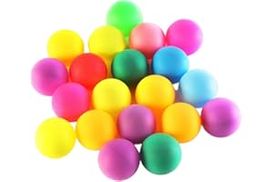 AVEJJBAEY Lot de 50 balles de tennis de table colorées pour divertissement, balles de ping-pong légères pour activités d'apprentissage, balles de tennis de table colorées, petites balles