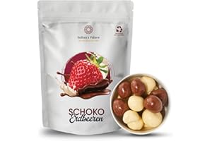 ‎SULTAN'S PALACE Sultan’s Palace Gefriergetrocknete Erdbeeren in weißer & Vollmilchschokolade – 200g – fruchtig & knackig – Schokofrüchte mit Schokolade