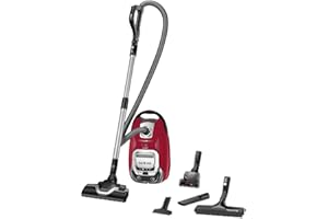 Rowenta Aspirateur avec sac, Silencieux, Performant, Basse consommation d’énergie, Haute filtration, Capacité 4,5 L, Accessoires poils d'animaux, Fabriqué en France, Silence Force, Rouge RO7473EA