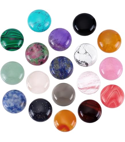 SHGbeads Lapislazuli Cabochon – 5 Stück, 12 Mm, Flache Rückseite Für Schmuck Selber Machen