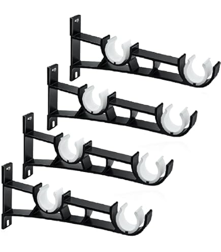 8 Soportes De Barra De Cortina Autoadhesivos Para Techo O Pared, Sin