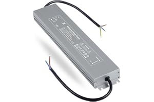 Transformador LED 24V 200W, 8.3A Fuente de Alimentación LED Interior o Exterior, IP67 Driver Impermeable Ultrafino, Voltaje Constante Adaptador para Tira de Luz y G4 MR16 Luces LED, DUSKTEC