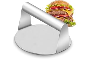 CFSVVD Burgerpresse, 6 Zoll Round Smash Burger Press, Professionelles Grillpresse, für Flat Top Grill, Hamburgerpresse, Fleischpresse, BBQ Squeeze Grease, Leicht zu Reinigen (Rund)