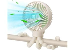 BENPEN Buggy Fan Travel Holiday Essentials for Baby Toddler, Pushchair Cooling, Pram Fan Clip On Battery Rechargeable Personal Fan for Pram Accessories Stroller Pushchairs Crib Bed Treadmill Car Seat Cot