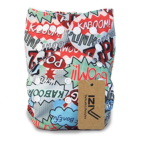 iZiv(TM) Newborn Organic Infant Waterproof/Adjustable/Reusable/Washable Pocket Cloth Diaper Fit Babies 0-3 Years(Bigbang)