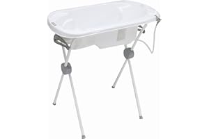 PLASTIMYR Cubeta Anatómica con Soporte 85 x 46 cm - Bañera para Bebe Plegable y Portátil, Tina de Baño para Bebe Ergonómica y Segura, Ideal como Bañera Recien Nacido a 12 Meses