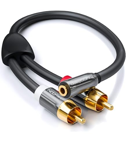 Cinch Auf Klinke Audio Kabel | 3m, Y-Splitter | Für Smartphone, Laptop & Stereoanlage
