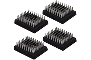 LAANCOO Grill Brush Replacement Head, 4PCS Wire Bristle Free Grill Cleaning Brush Replaceable Heads for Grill Brush and Scraper, Grill Barbecue Cleaner Refill, Perfect Griller Choice Black