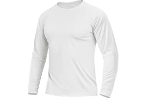 TACVASEN Herren UPF 50+ UV Sonnenschutz Langarmshirt Outdoor Langarm T-Shirt Rashguard