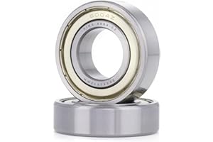 XiKe 2 Pezzi 6004ZZ Cuscinetti a sfera a doppia tenuta 20x42x12mm Acciaio al cromo e Pre-lubrificati, 6004-2Z Cuscinetto a sfere a gola profonda.