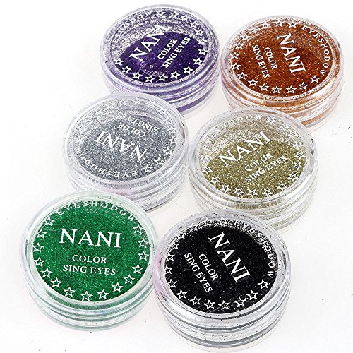 Neverland Professional 6 Mischfarben Glitter Mineral Lidschatten Augen Make-up Lidschatten Pigmente Powder - 3