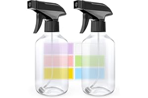 Caija-H plastflaskor, återfyllningsbara behållare, tom liten sprayflaska 300 ml/10 uns med justerbar spray/stråle, vattenspra