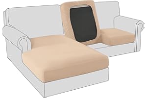 BXFUL Copriseduta Divano Elasticizzato in velluto Fodera per Cuscino ad Alta Elasticità Cuscino per Divano Fodera per mobili Coprisedile per Divano Fodere per Cuscino (Grande 1 posto,Cachi)