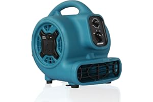 XPower P-230AT Multi Air Mover Utility Fan Dryer Blower with Timer for Restoration and Plumbing 3 Speeds With External Outlet Plug